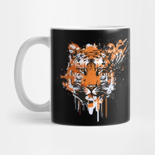 Colorful tiger face art Mug